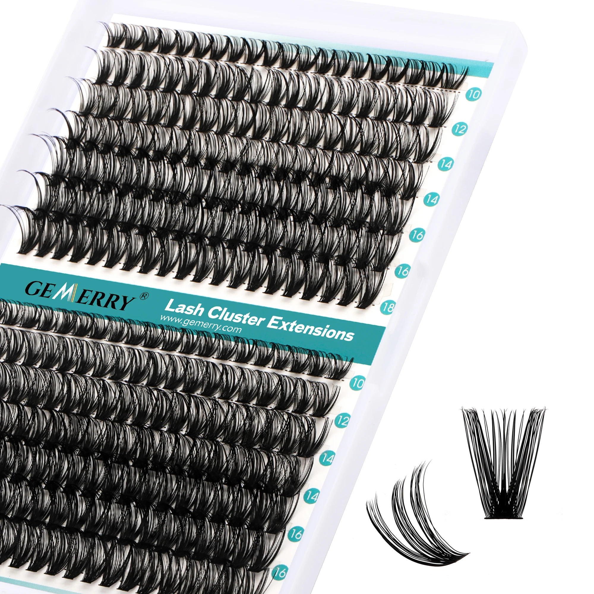 

Gemerry Cluster Lashes 280 pcs Individual Lash Extensions 40D/50D/60D/80D/100D Soft&Natural DIY False Eyelash