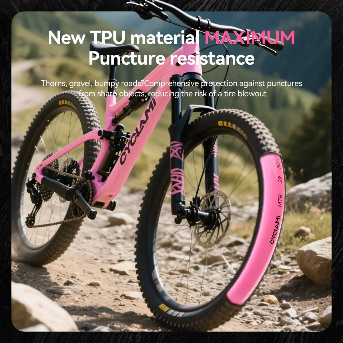 2PCS Stainless Steel Valve Higher Quality CYCLAMI 4.0 French FV Presta TPU Inner Tube for MTB Bike Tires 26 27.5 29 1.9~2.5 45MM - view 2
