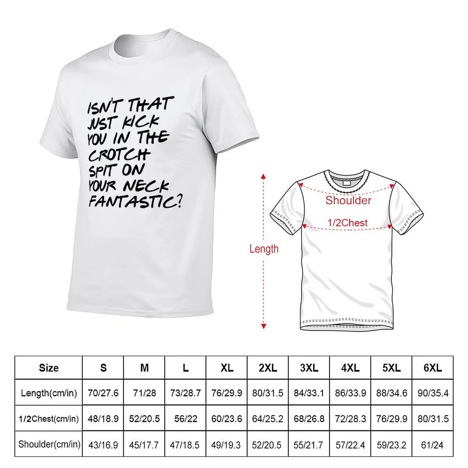 Kick You In The Crotch Fantastic T-Shirt Retro Graphic Print T-Shirt