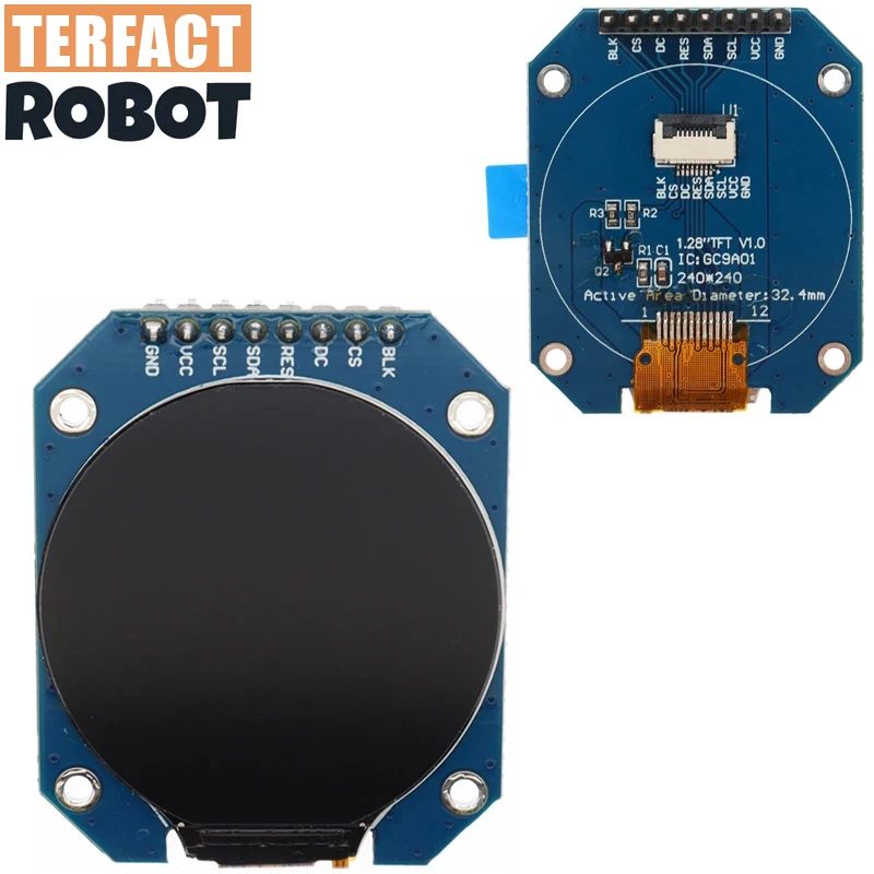 Display TFT Modulo display LCD TFT da 1,28 pollici Rotondo RGB 240*240 GC9A01 Driver 4 fili Interfaccia SPI 240x240 PCB per Arduino