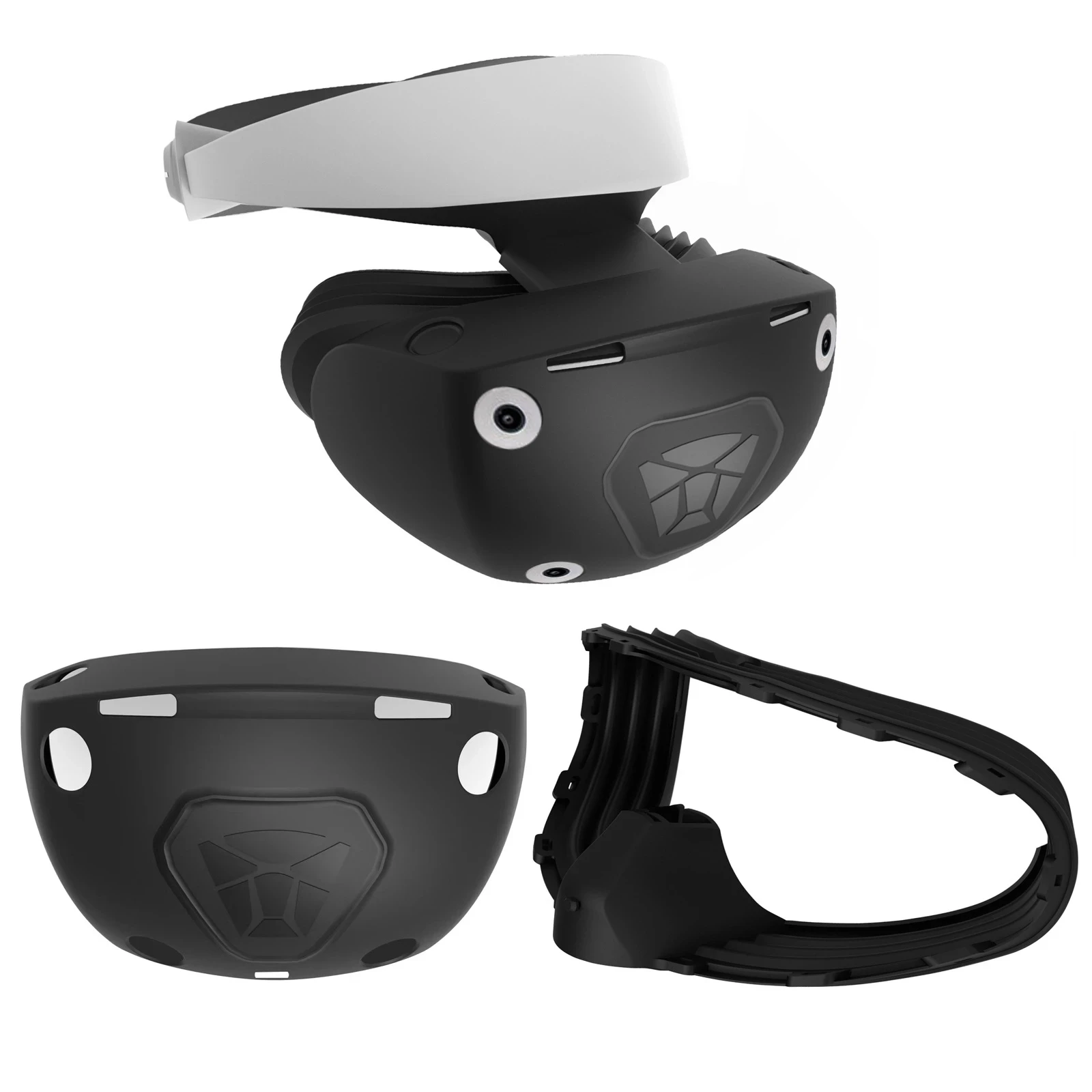 Fc-pvr2-005 VR Headset Cover Helmet Protective Case Lightweight Non-slip Silicone Cover Compatible For Psvr2