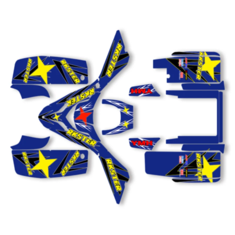 

DSMTECH Custom Motorcycle Graphics Enduro Decals Stickers Kits For YAMAHA BLASTER YFS200 1988 - 2006 YFS 200 Blaster200 002