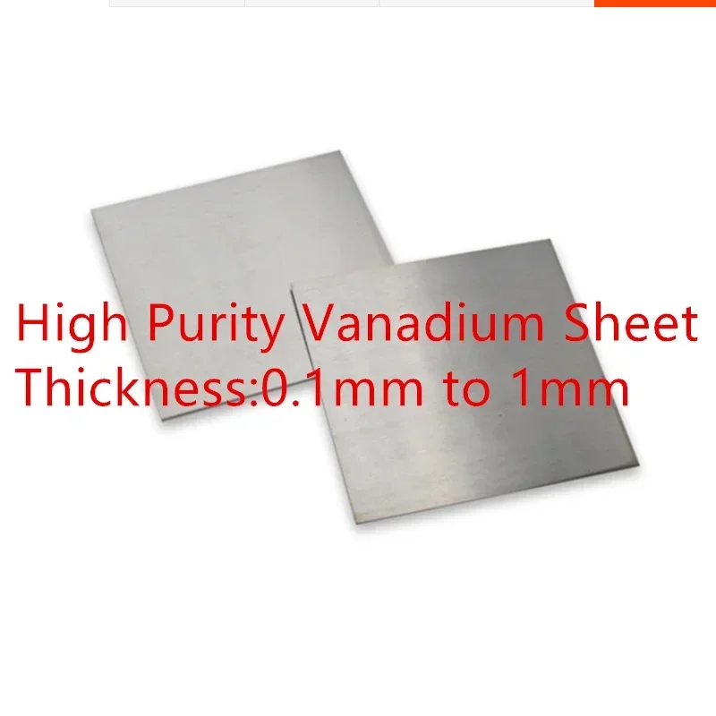 0.1 0.2 0.3 0.5 1.0 mm High-purity Vanadium Sheet  Plate Metal Vanadium Plate V≥99.99% For Scientific Research