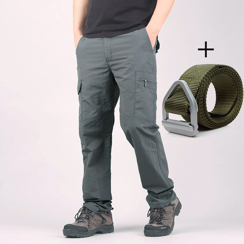 2023 Outdoor Waterproof Tactical Workwear Tactical Belt Mens Breathable Summer Casual Military Trousers Mens Quick Dry Trousers