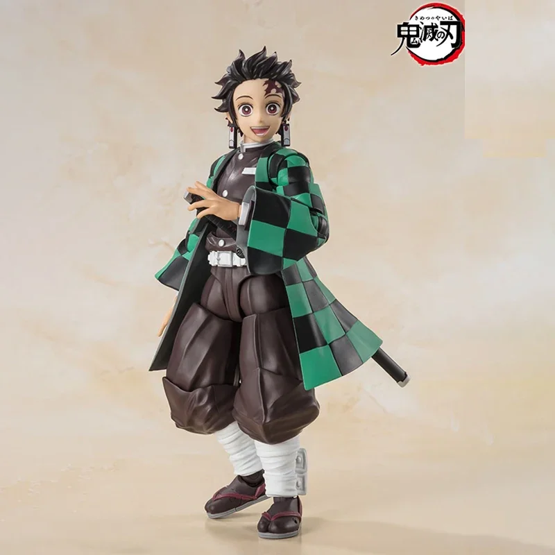 En Stock Bandai SHF S.H.Figurats Demon Slayer Tanjiro Kamado caja Original figura de Anime modelo terminado Kit juguete para regalo para chico