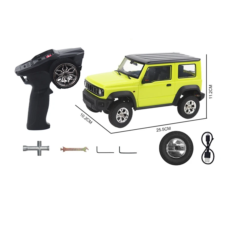 1 conjunto 1/16 HG4-53 modelo de simulação escala completa off-road escalada carro rc plástico verde