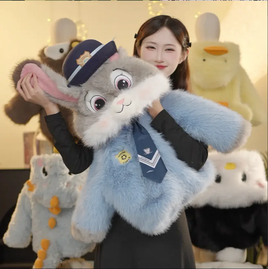 thickened-faux-fur-jacket-children's-winter-clothes-judy-rabbit-girl's-clothes-warm-plush-lined-artificial-fur-coat