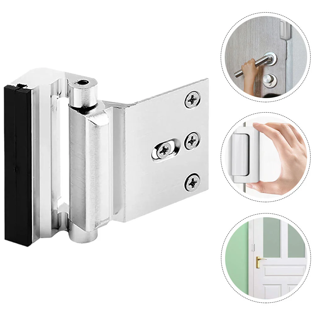 

Child Safety Door Reinforced Lock Black Handle Locks Doors inside Latch Kids Keyless Metal from Security Baby