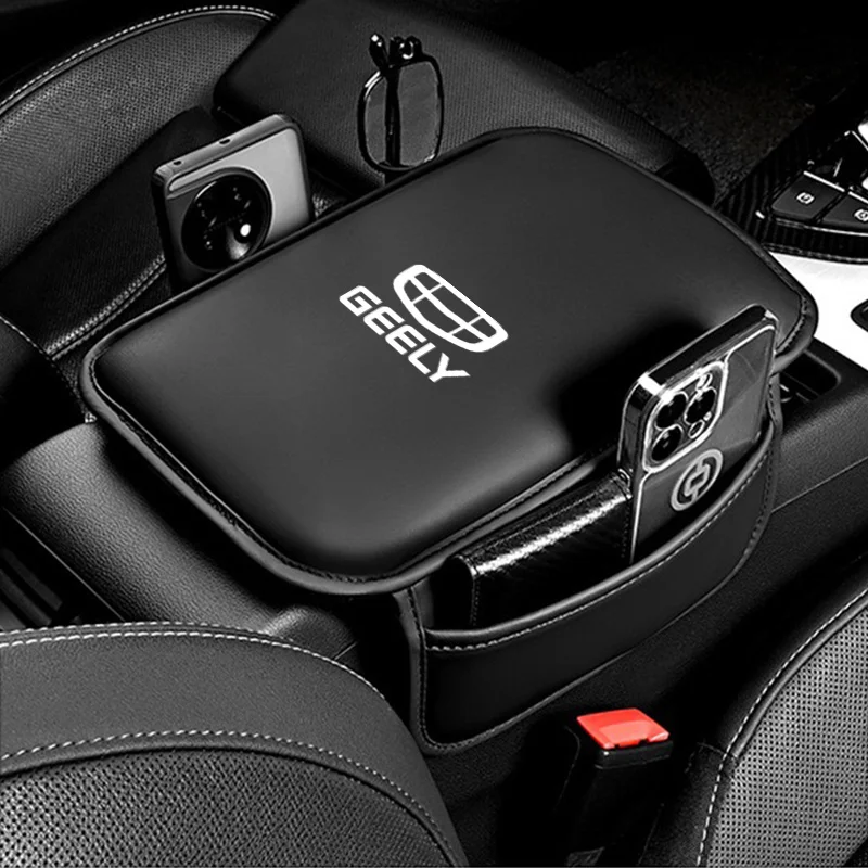 Center Console Arm Rest Protector Leather Car Armrest Box Pad Storage Pocket for Geely COOLRAY EMGRAND EX5 MONJARO STARRAY EX2