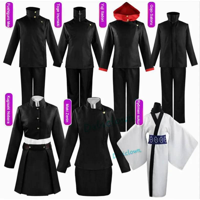 Cosbao Anime Jujutsu Kaisen Cosplay Costume Nobara Kugisaki Yuji Itadori Megumi Fushiguro Gojo Satoru Ryomen Sukuna Kimono Unifo