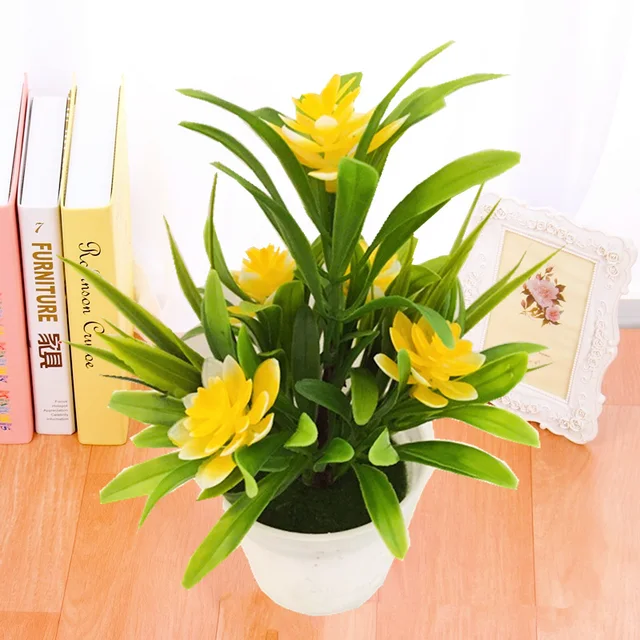 Artificial Flowers Plant Pot Simulate Fake Plastic Flowers Home Office Decor Gift Desktop Bonsai Wedding Party Balcony Ornaments 2 Artificial Flowers Plant Pot Simulate Fake Plastic Flowers Home Office Decor Gift Desktop Bonsai Wedding Party Balcony Ornaments 2