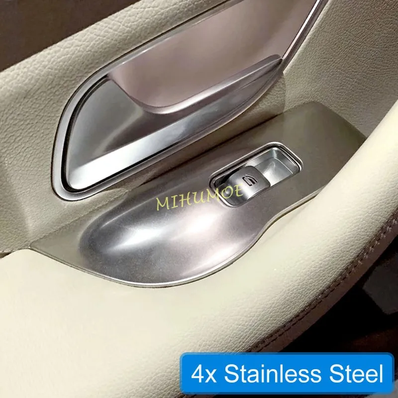 Stainless Steel Window Control Lift Switch Panel Covers For Mercedes GLE 350 450 53 63 AMG V167 C167 2020-2022 2023 2024 2025