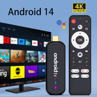 Smart TV Stick S905L3 H96 MAX Android 14.0 4K BT 2.4G 5G Wifi Media Player Voice Assistant Home Android TV Stick New 2GB 16GB