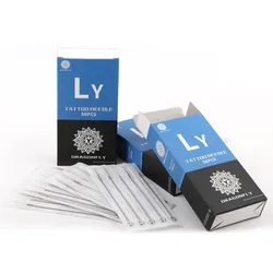50PCS/Box Disposable Assorted Sterilized Tattoo Needles Fog Needles RL RS M1 RM M2 for Microblading Machine Gun Grip Tips