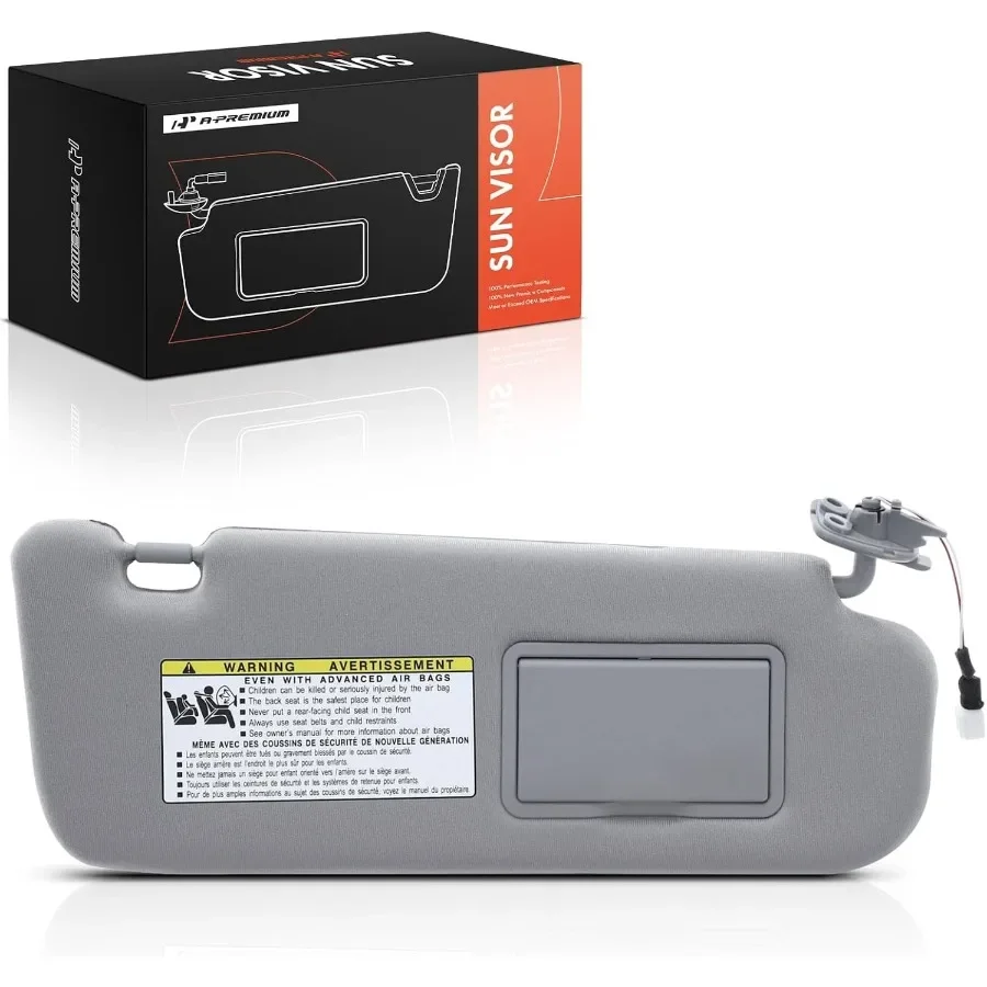 

Passenger Right Side Sun Visor Compatible with Sonata 2006 2007 2008 2009 2010 Features Vanity Light and Vanity Mirror Sliding