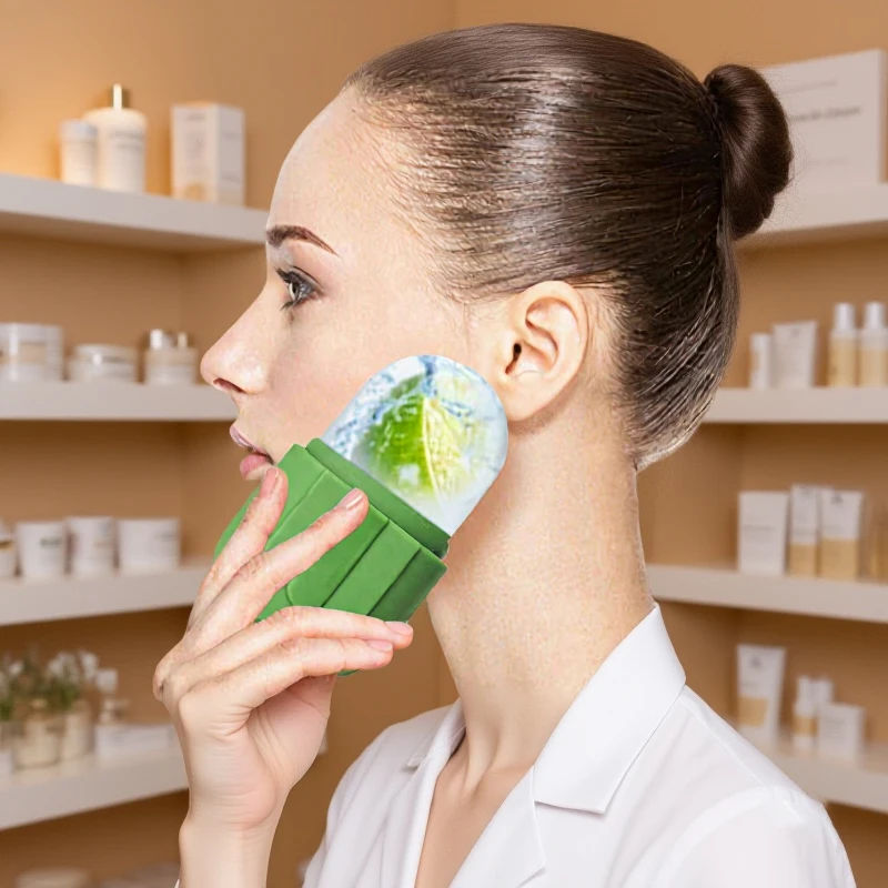 تدليك الجمال سيليكون قالب الثلج التبريد وشد أداة العناية ببشرة الوجه الوجه الباردة ضغط آيس رولر للوجه والعينين