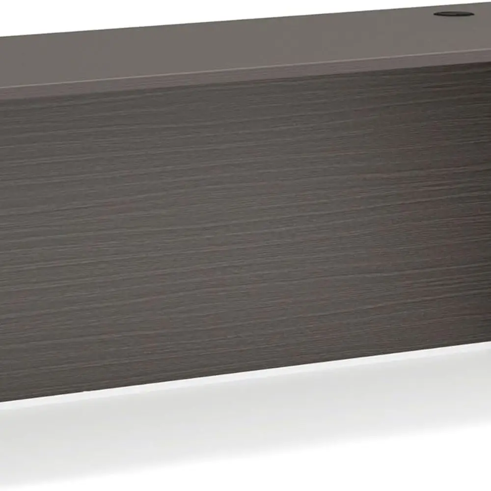 مكتب كمبيوتر تنفيذي كبير من خشب الساج مع صفائح سميكة وإدارة سلكية