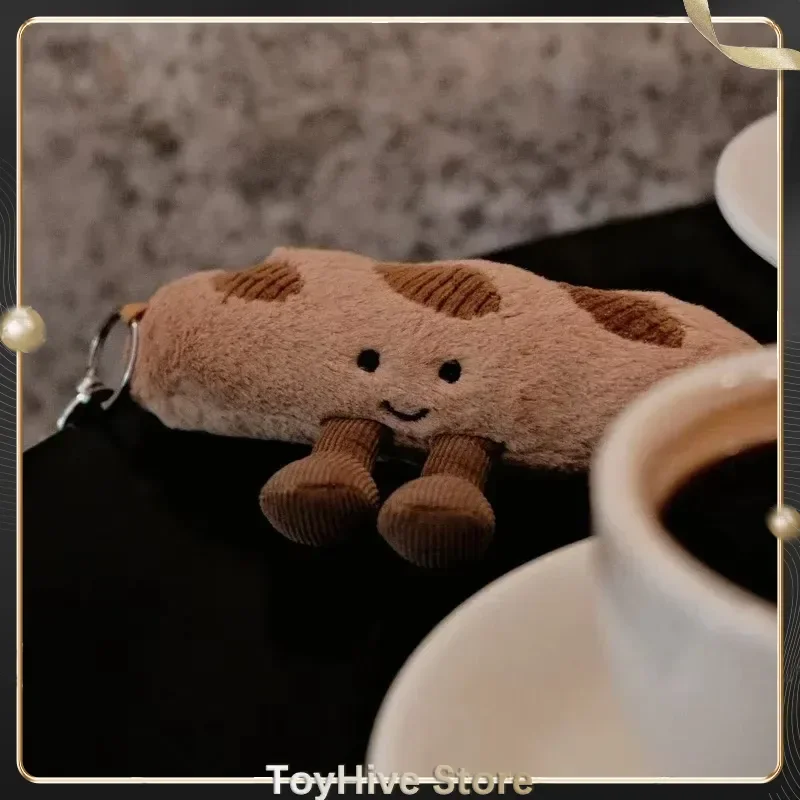 【IN STOCK】JELLYCAT UK Fun Cute Baguette Bag Pendant With Bag Jellycat Baguette Keychain Plush Doll Birthday Christmas Gift