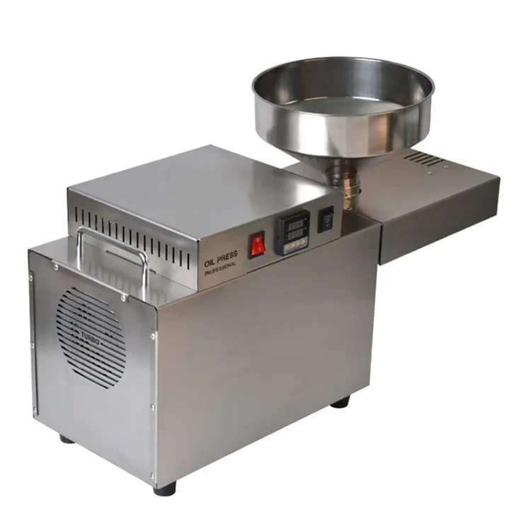 Professional Service Cocoa Butter Hydraulic Home Castor  Mini Screw Oil Press Machine With Filter System For Sesame