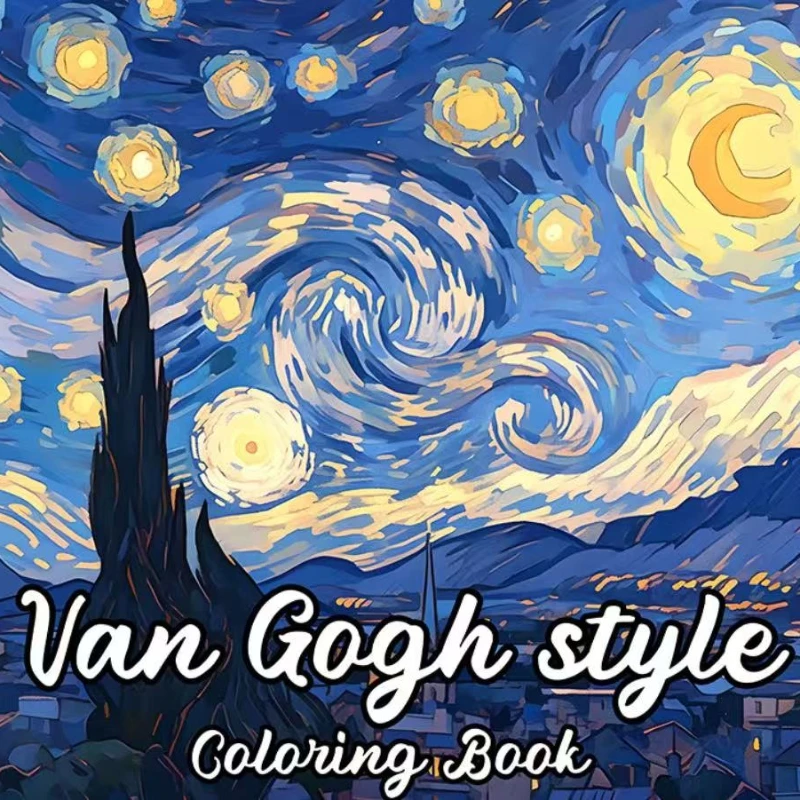 Adult Landscape Painting Book Coloring Book Hot Selling Coloring Book Coloring Book Decompression and Thickening Picture Book