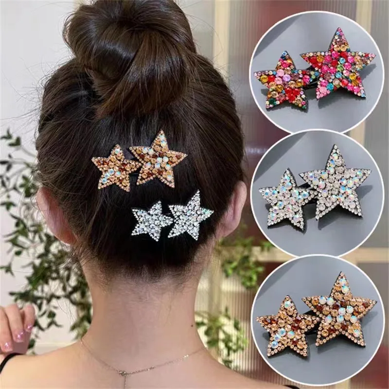 1PC New Cute Princess Pentagram Girls Hairpins Children Headwear Hairgrip Lovely Hair Clips Barrettes Hair Accessories