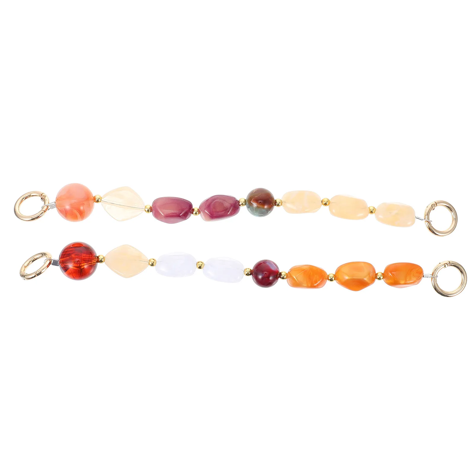 2Pcs Resin Bag Chain Chic Handbag Strap Replacement Accessory for DIY Women Detachable Purse Chain All-Match Fashionable Bag - view 6