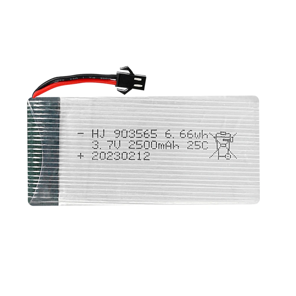 3.7V 2500mAh 903565 polymer lithium battery for model aircraft, remote control aircraft, drone battery, High rate battery parts