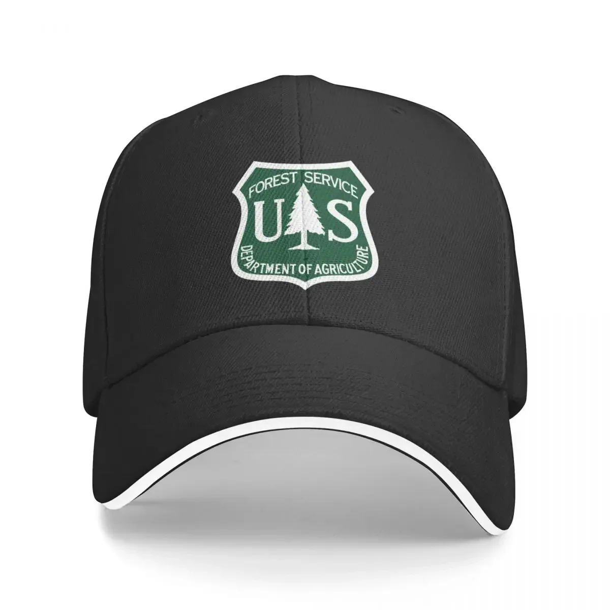 

U.S. Forest Service Logo (White w/ Green Background) Baseball Cap Sunscreen Luxury man cap Mens Caps Women's