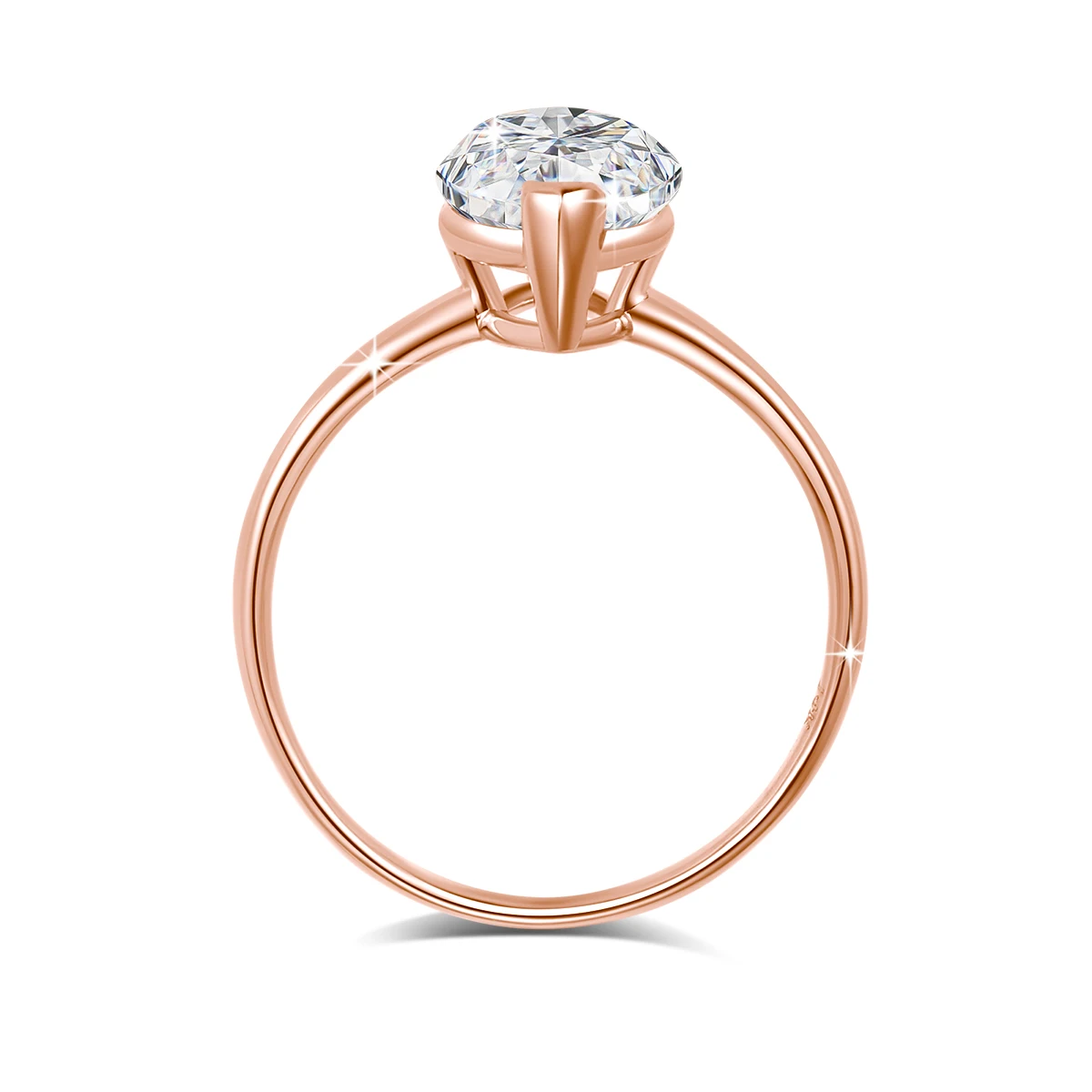6,5*13mm 2,5ct Marquise-Schliff Moissanit-Ringe für Damen, 18k vergoldet, 925 Sterling Silber, Solitär-Ehering, Brautschmuck – Detail 9