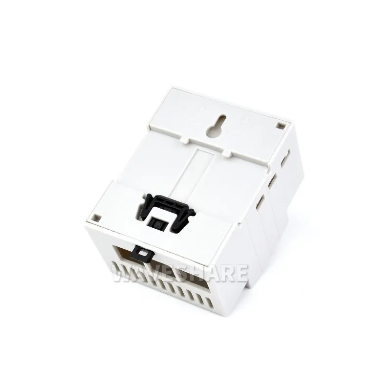 Waveshare DIN rail ABS casing untuk Raspberry Pi 5, ruang bagian dalam yang besar, modem injeksi PI5-CASE-DIN-RAIL-B