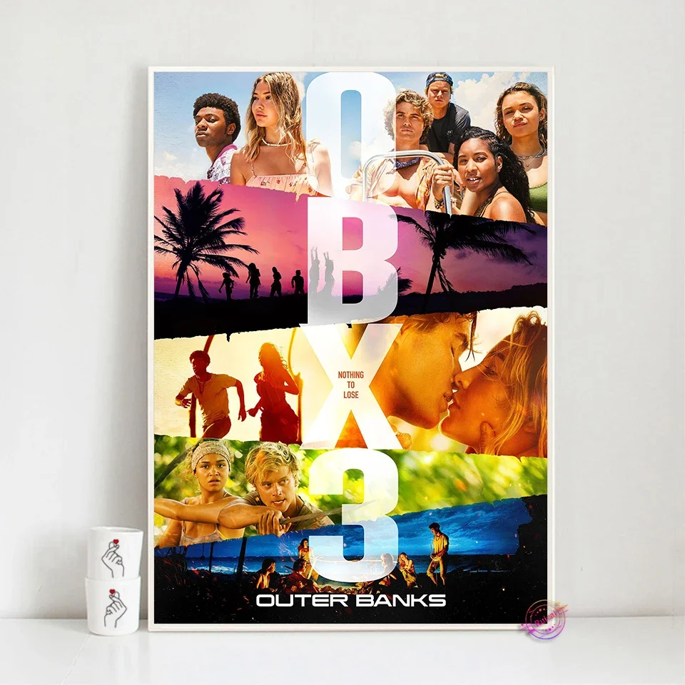 Outer Banks Season 3 Poster Wall Art TV Play Canvas Art Silk Prints For Cafe Dormitory Room Home Decoration Painting Gift