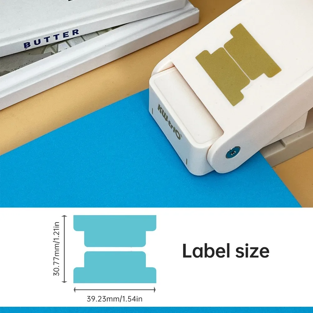 Durable ABS Tab Punch Quick and Easy Manually Operated Paper Punch DIY Index Tabs Embossing Index Sticker Puncher Scrapbooking