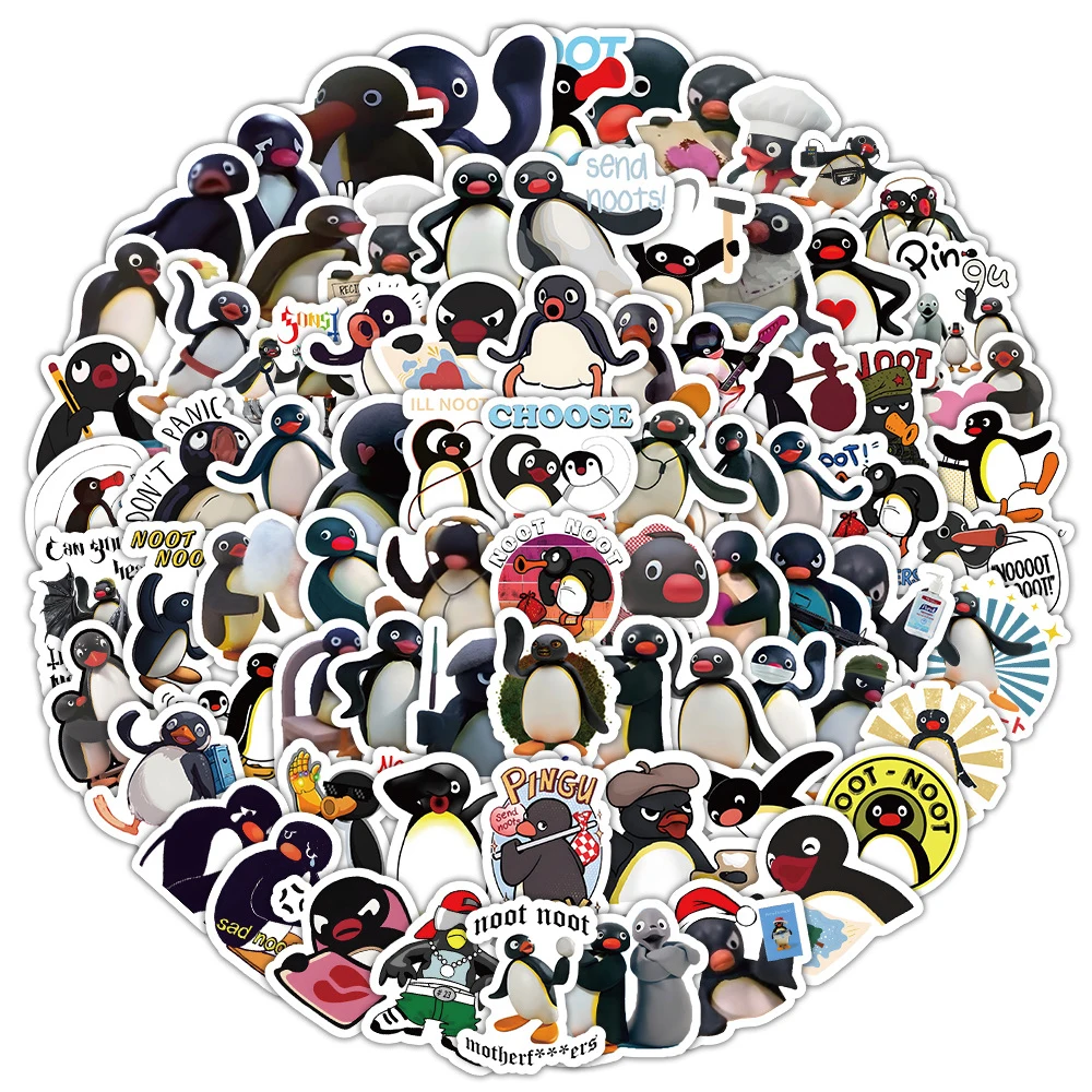 10/30/50/100pcs Classic Anime Pingu Stickers Funny Cartoon Penguin Sticker Phone Case Water Bottle Suitcase Cute Graffiti Decals