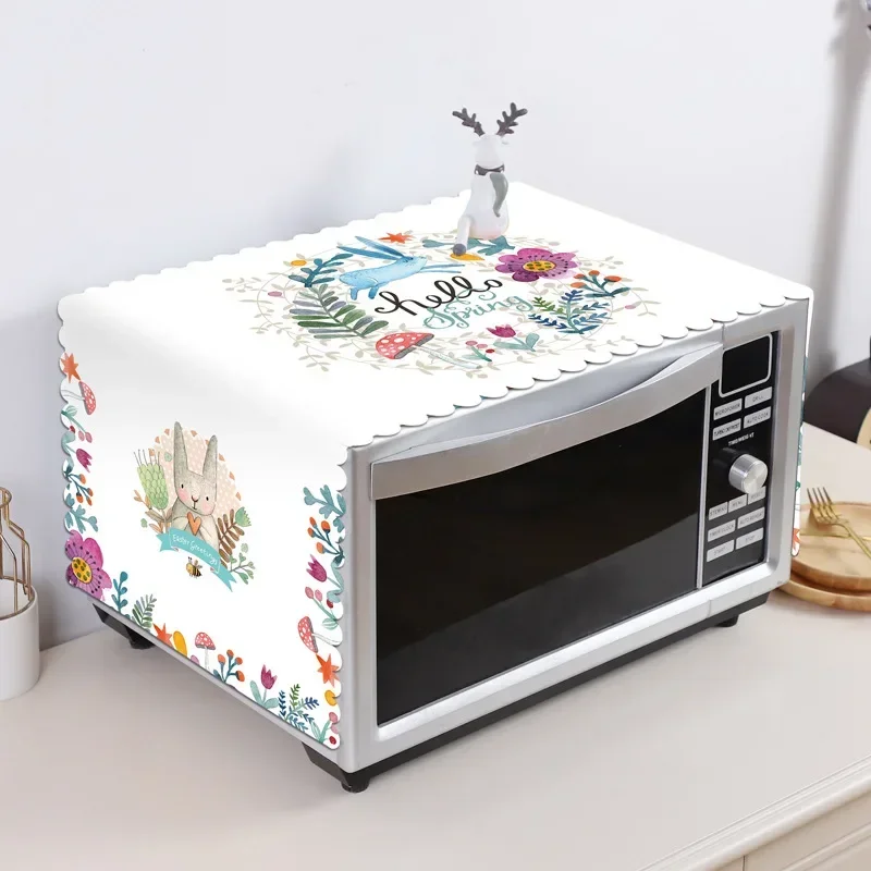 Kitchen Microwave Cover Simple Oven Refrigerator Hood Oil Dust Toaster Cover Kitchen Accessories Supplies Fashion Home Decore