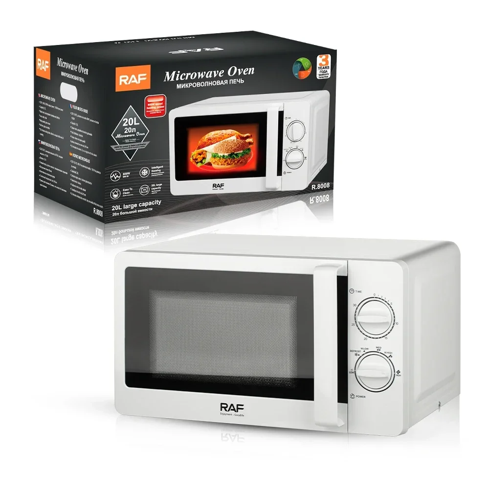 Raf Brand Countertop Mechanical Control Microwave Kitchen Microondas Electric 20L Large Microwave Oven With Sound On/Off