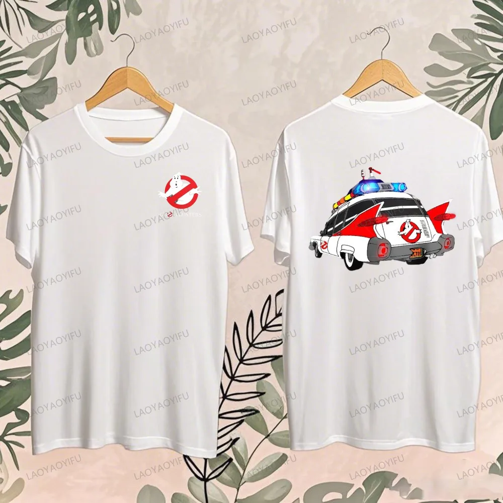 Retro Movie Ghostbusters Grafik-T-Shirt, Unisex, O-Ausschnitt, lässig, kurzärmelig, Baumwolle, lustige 80er-Jahre-Nostalgie, modische Streetwear – Detail 4