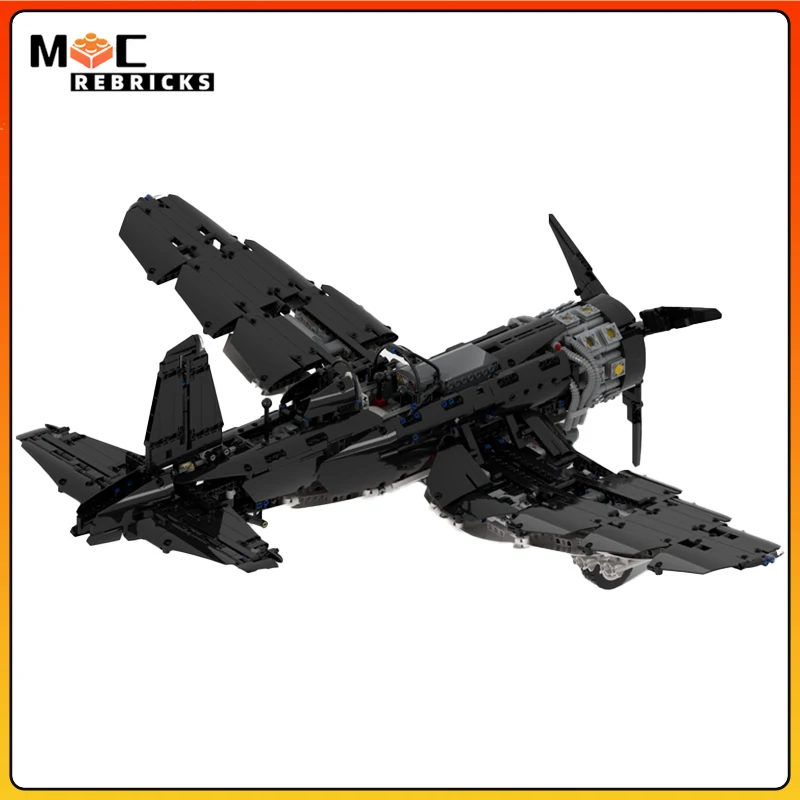 High-tech Building Block Airplane Series Vought F4U Corsair WW2 Military Fighter Model Bricks DIY Collection Assembly Kids Toys