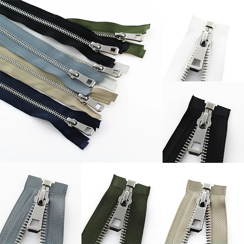 5# 55/65/75cm Open-End Metal Zipper for DIY Sewing Clothing Accessories No.5 Zip for Down Jacket Coat Garment Clothes Shoes