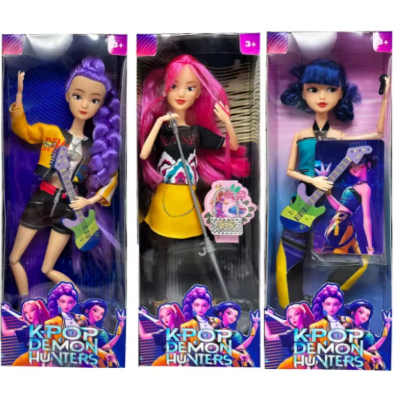 

2026 Kpop Demon Hunters Vinyl Doll Rumi Mira Zoe Action Figures Anime Collection Model Party Decor Toy Kids Girls Gift