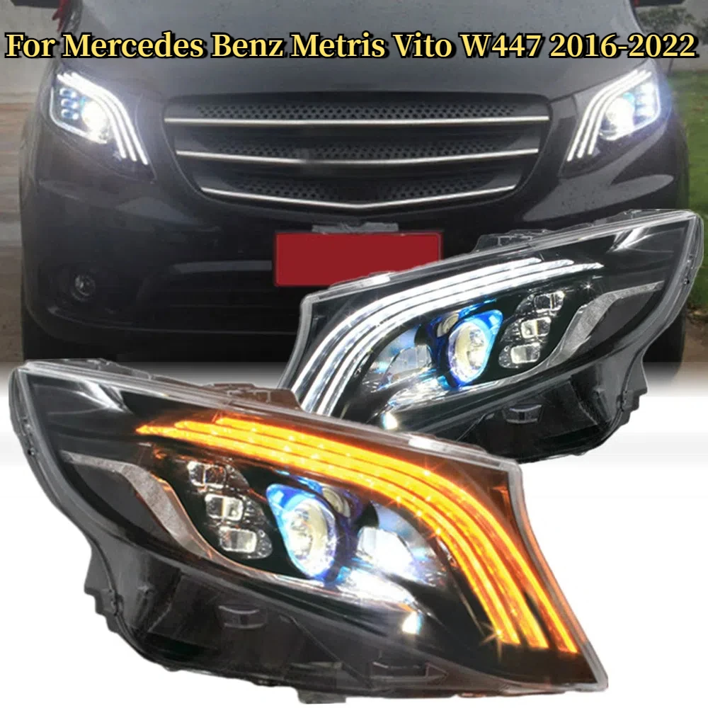 Car Headlights For Mercedes Benz Metris Vito W447 2016-2022 Front DRL LED Turn Signal Lights Assembly Accessories