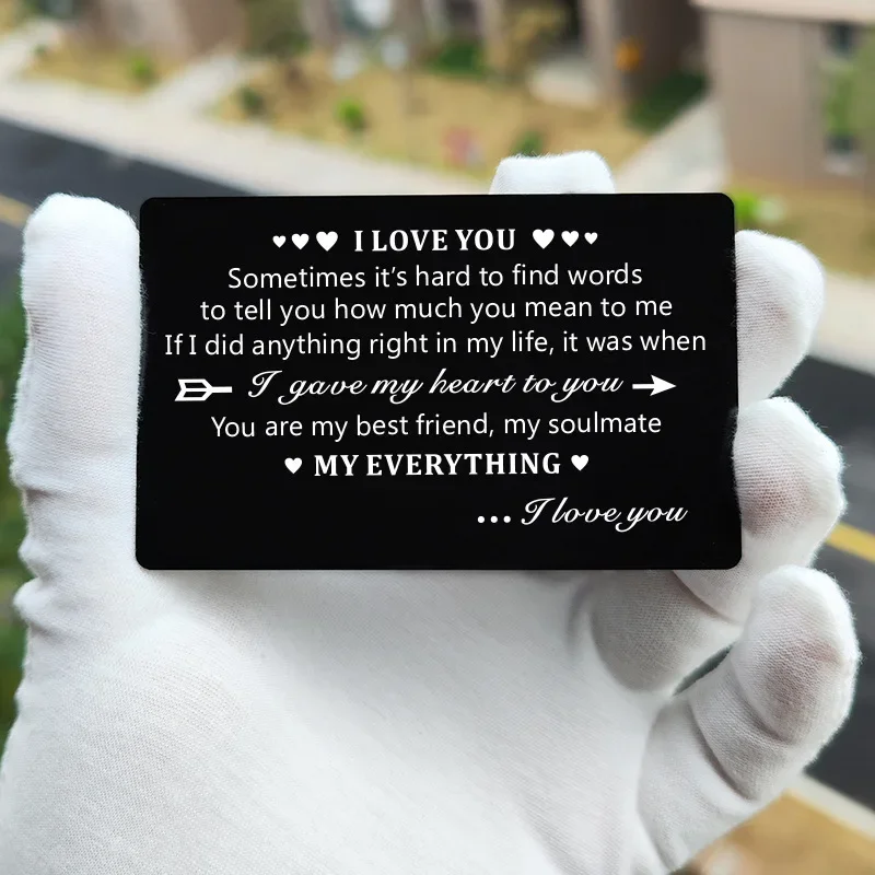 Иногда важко в кошельке, подкладке из металлического алюминиевого листа, визитная карточка с гравировкой на заказ, памятный подарок на День святого Валентина