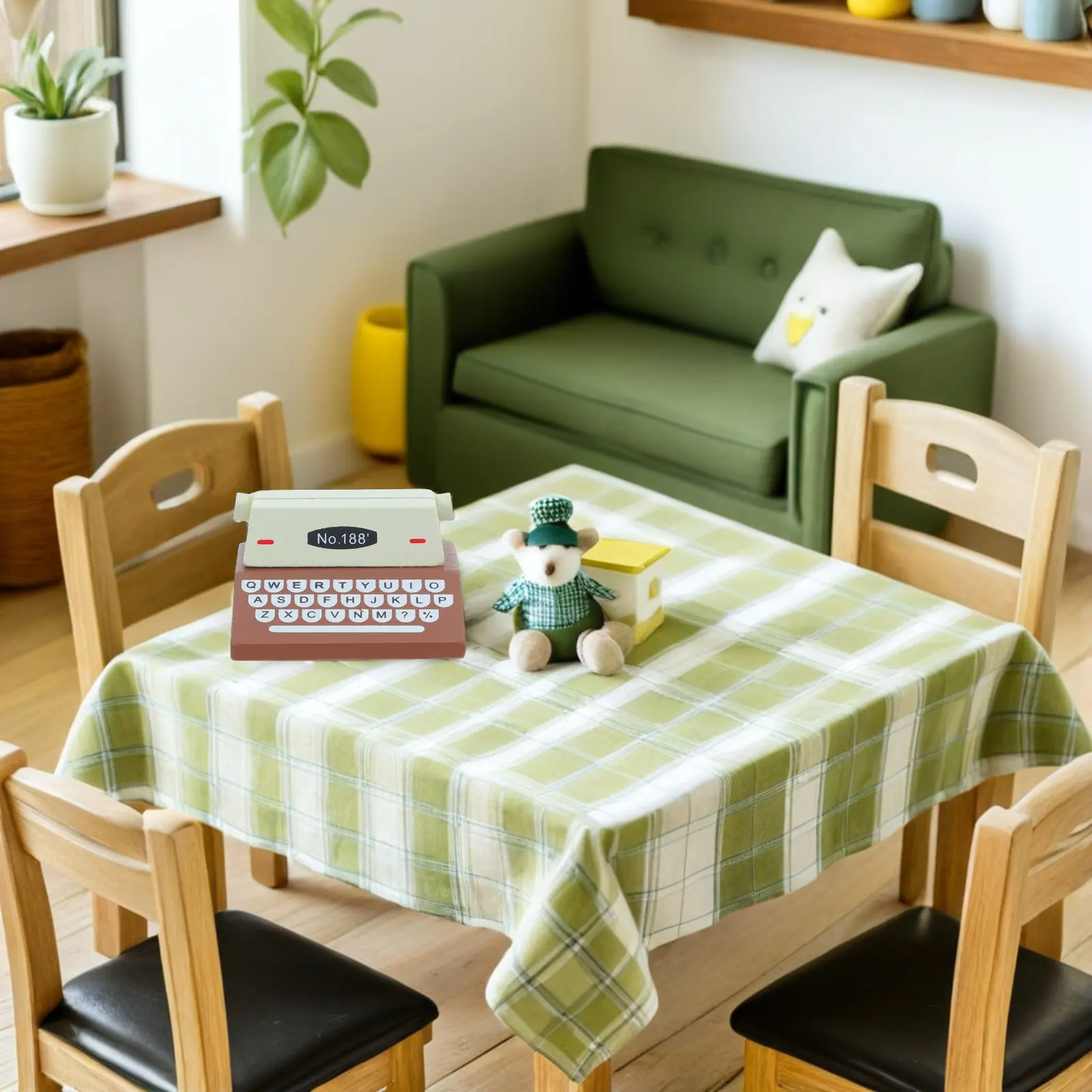 

Миниатюрная ретро-пишущая машинка: настольное украшение в винтажном стиле, декор для дома и офиса, креативный реквизит, ретро-украшение, имитация домашней пишущей машинки