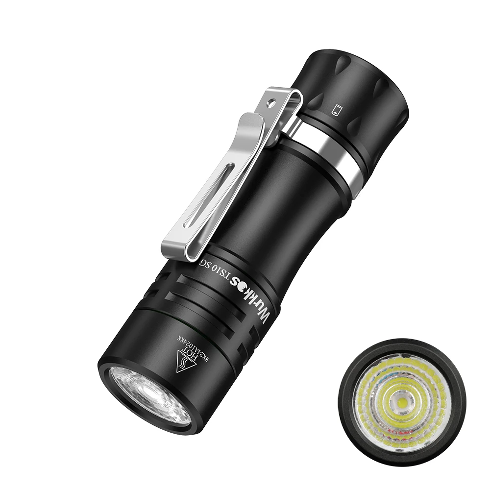 WurPatrick os-Mini lampe de poche EDC au xénon TS10, lampe torche IP68, SFT25R, LED et RGB, mx gible, 1650LM, Anduril 14500, Max 2.0 m, 294