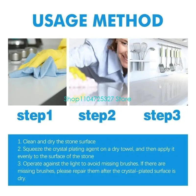 D8KF Stone Crystal Plating Agent Marble Polishing Nanometer Crystal Liquid Waterproof Scratch Repair Brightening Reduction