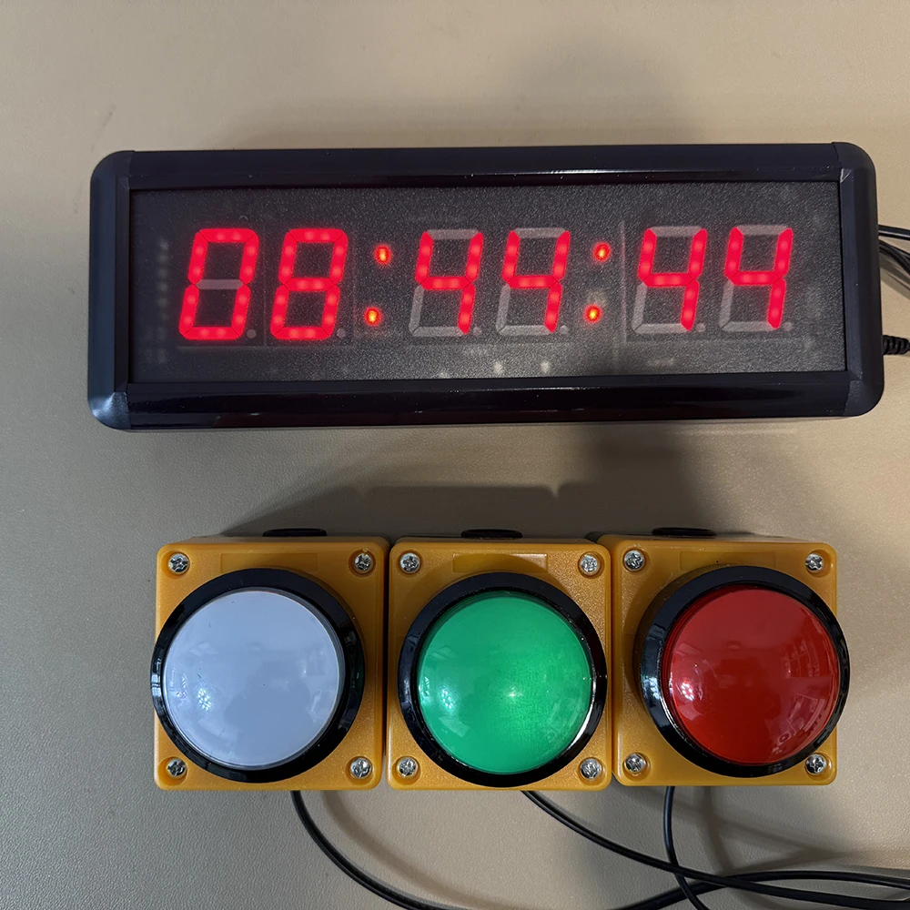 

6CM button timer Ten second game console challenge, 10 second one handed free timer promotion, store drainage tool integrated