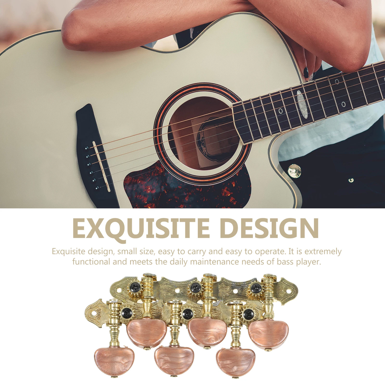 

2 Rows Guitar Pegs Metal Strong Structure Easy Use Small Size Electric Folk Guitar Tuning Pegs Accessories Guitars Tuning Tools