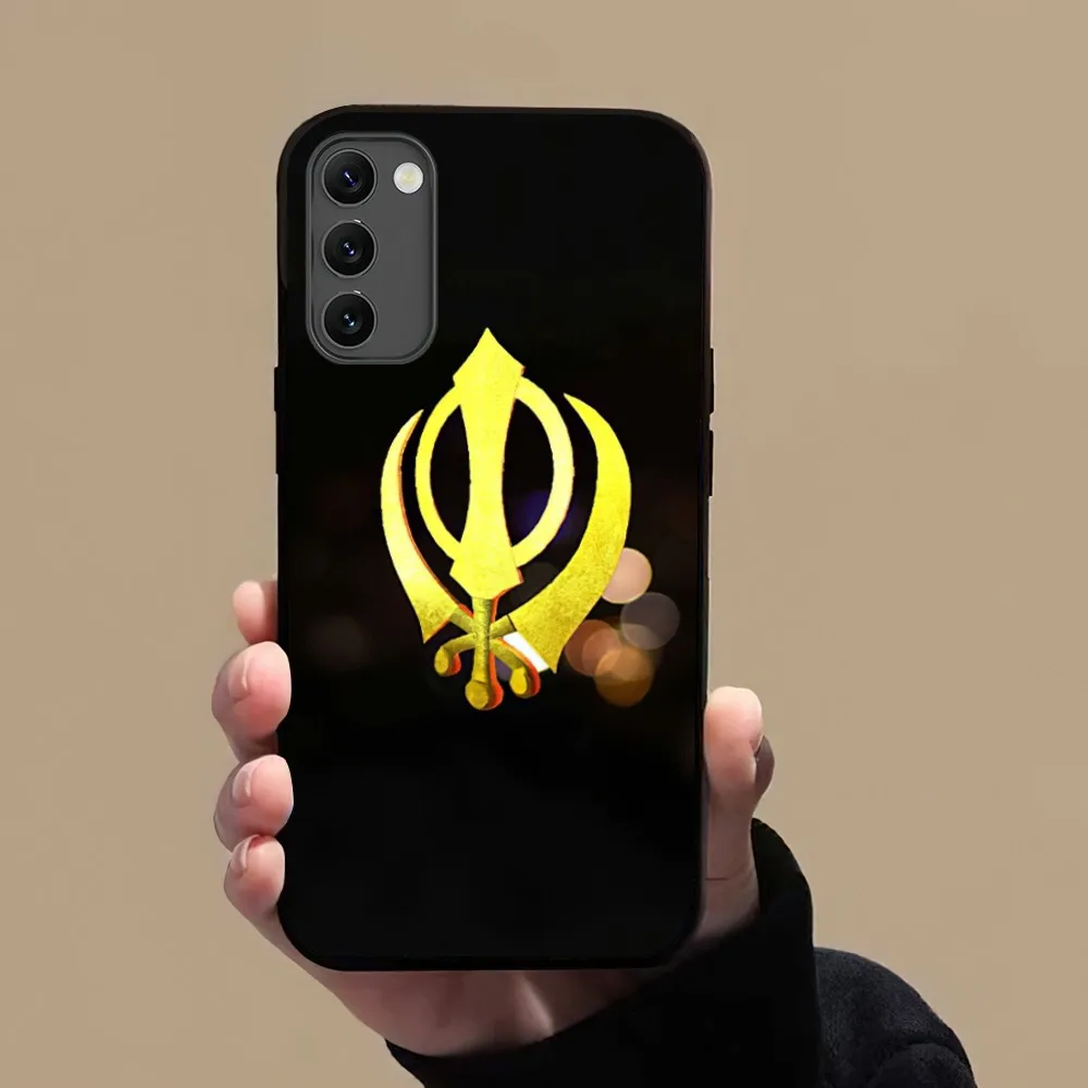 Sikh Khanda Sikhism Bling Phone Case For Samsung S23 22 21 20 ULTRA PLUS Lite Shell