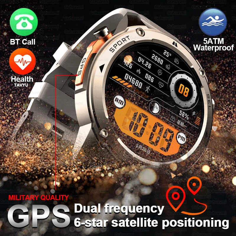 

New T-Rex3 Ultra 500mAh Battery Smart Watch Built in GPS Compass 5ATM Waterproof Sports Tracker Outdoors Military Smartwatches