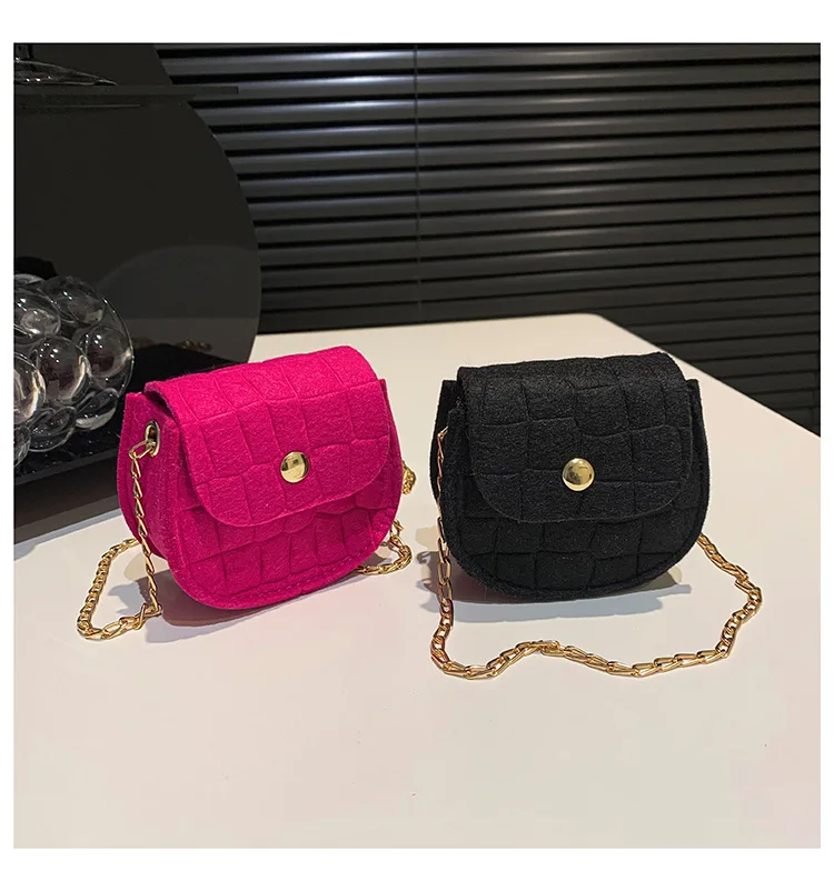 New Korean Air Cushion Lipstick Bag Plush Chain Shoulder Crossbody Small Bag Ins Fashion Mini Bags for Women Cute Coin Purse