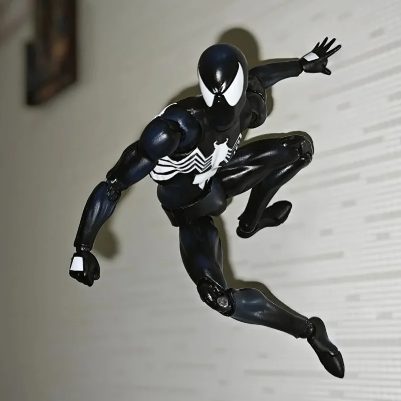 CT Toy Spider Man Maf147 Manga Figure The Amazing Spiderman Black Costume Venom Symbiotic Action Figures Shf Figuarts Boys Gift